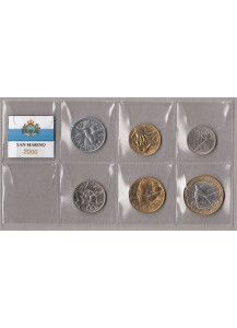 2000 - San Marino serie composta da 6 monete Fdc